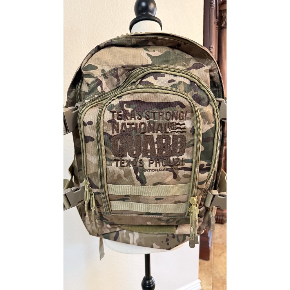 Texas Army National Guard Tactical Backpack Multicam Camo MOLLE Military Bag